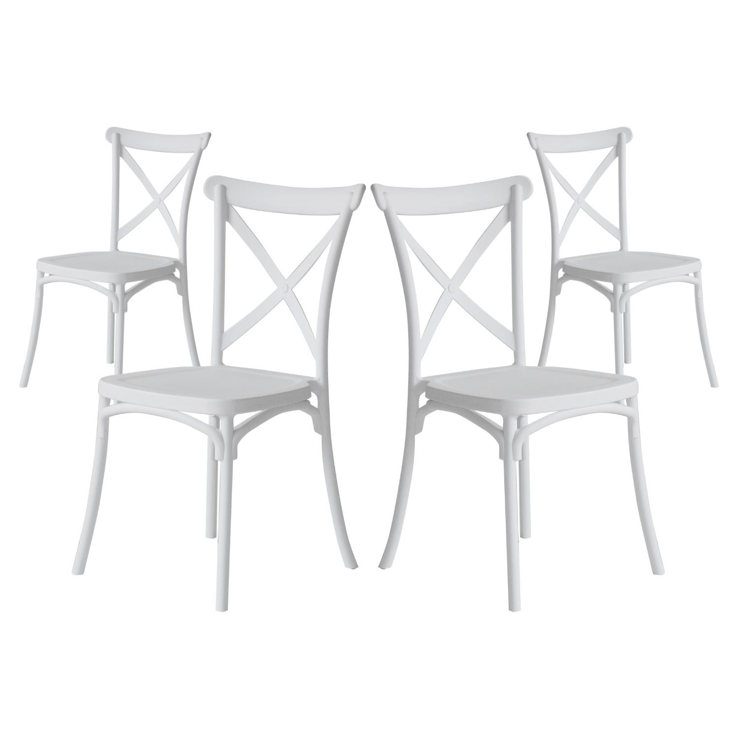 Pack 4 Sillas para Catering Apilables Caroline 45x40x87.5cm 7house Sillas y Sillones de Exterior 1